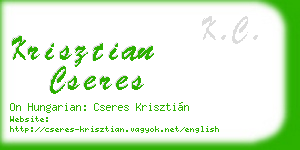 krisztian cseres business card